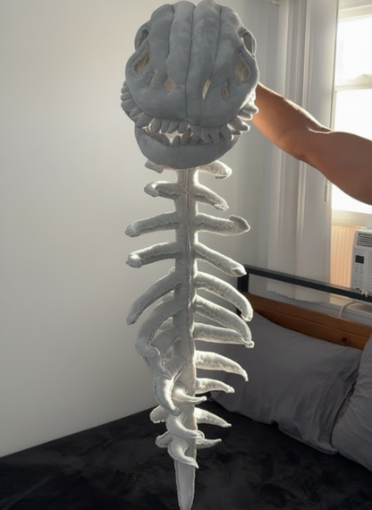 Peluche dinosaurio esquelético DinoHuesitos tamaño completo, ideal para niños y coleccionistas