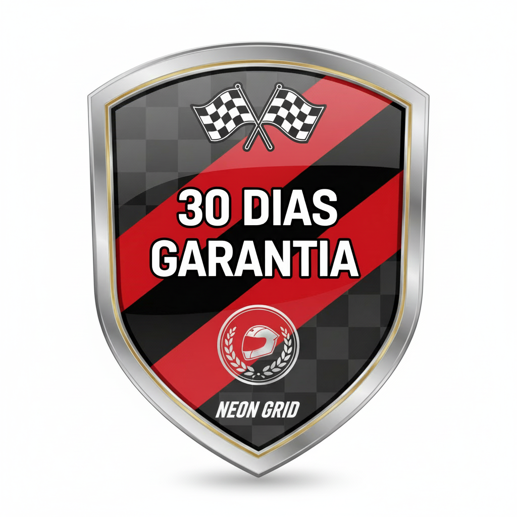 Escudo garantía NEON GRID fondo blanco