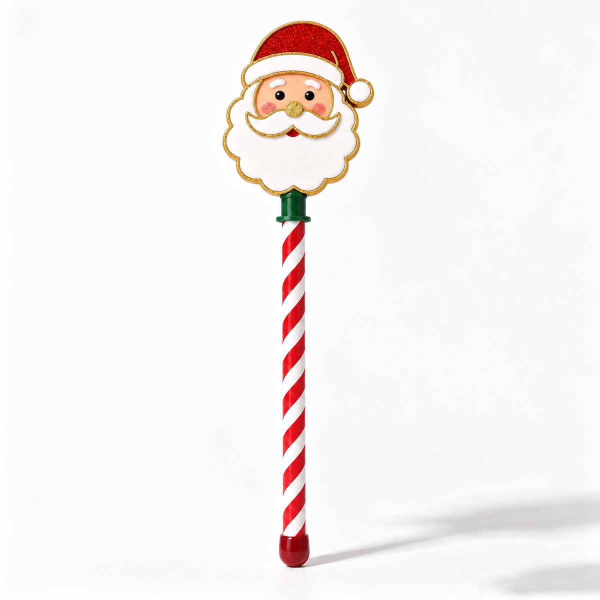Close-up of JingleTap card wand with card inserted, ready for tap-to-pay checkout
